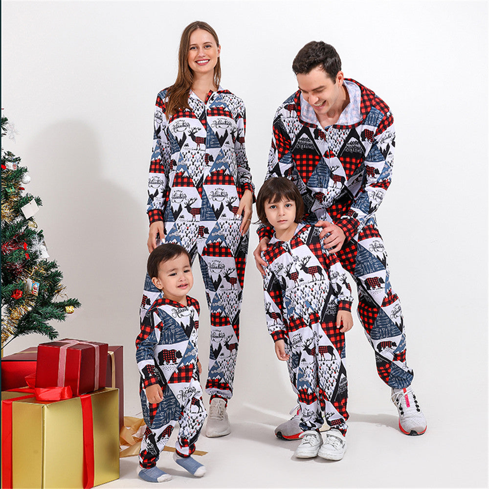 Red and White Family Christmas Pajama Set