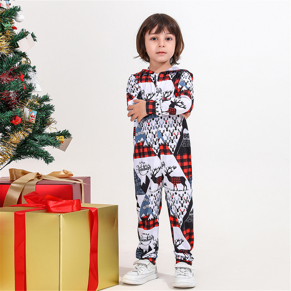 Red and White Family Christmas Pajama Set