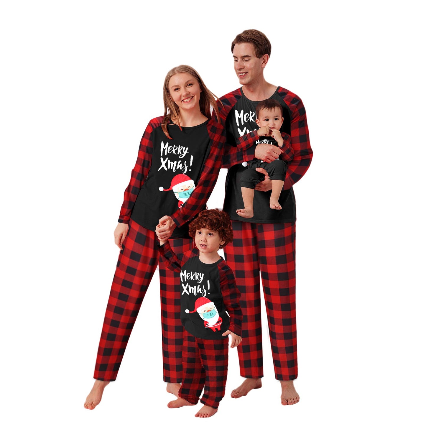 Christmas Cartoon Print Pajamas Set