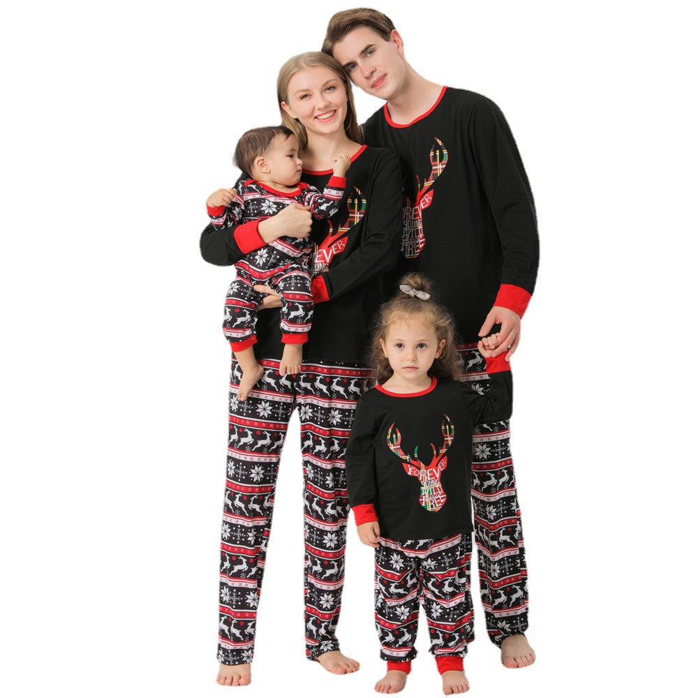 Long-sleeved Family Set Christmas Pajamas