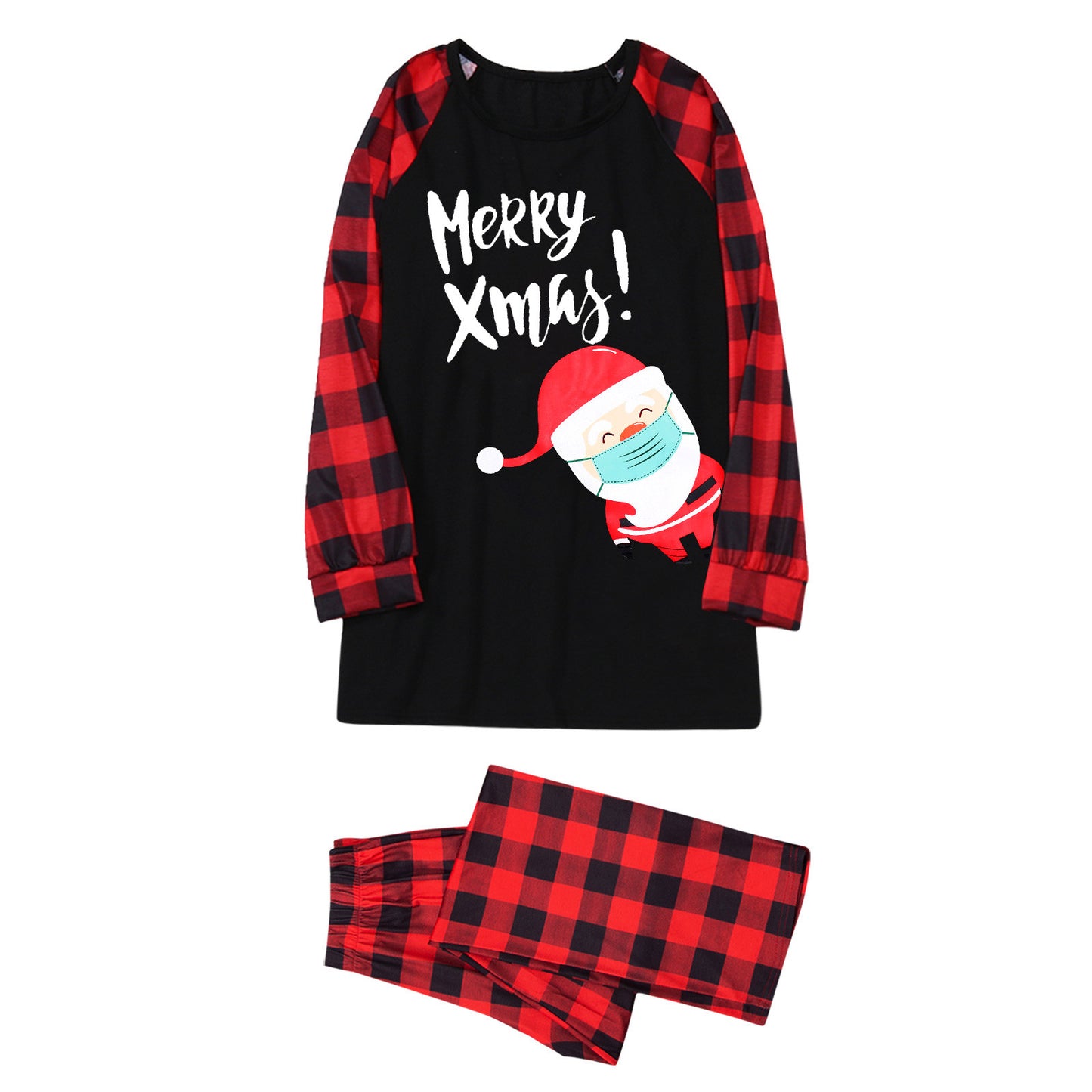 Christmas Cartoon Print Pajamas Set