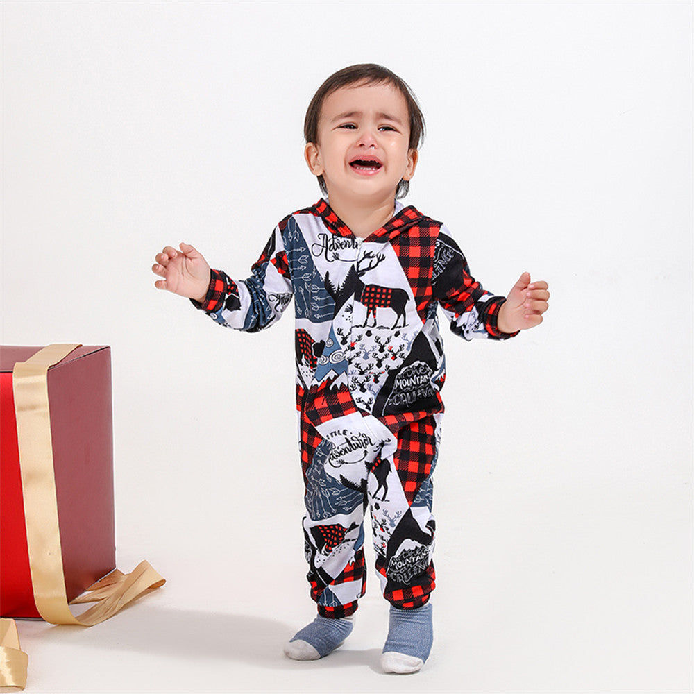 Red and White Family Christmas Pajama Set