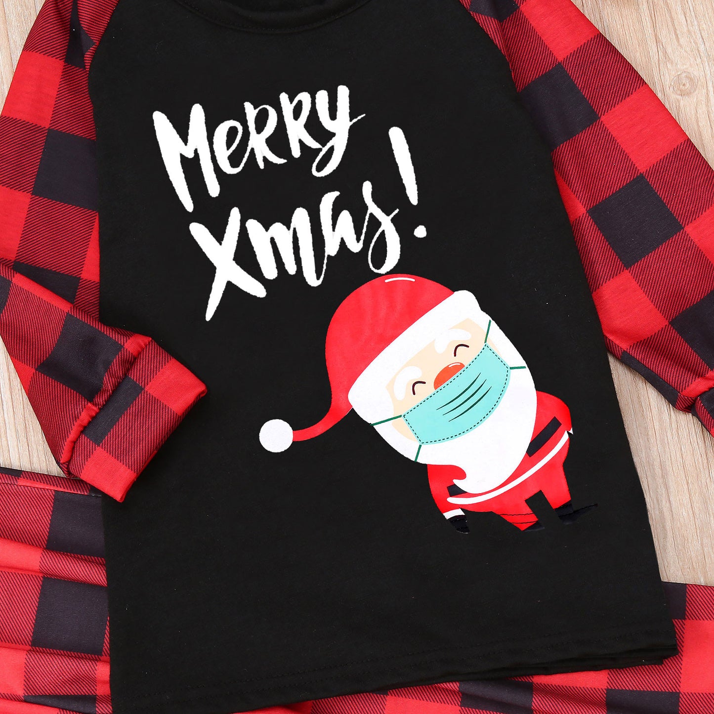 Christmas Cartoon Print Pajamas Set