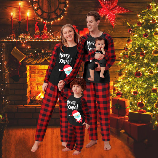 Christmas Cartoon Print Pajamas Set